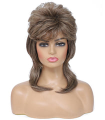 Cariniss synthetic wig shoulder-length close-up with natural texture for daily wear.