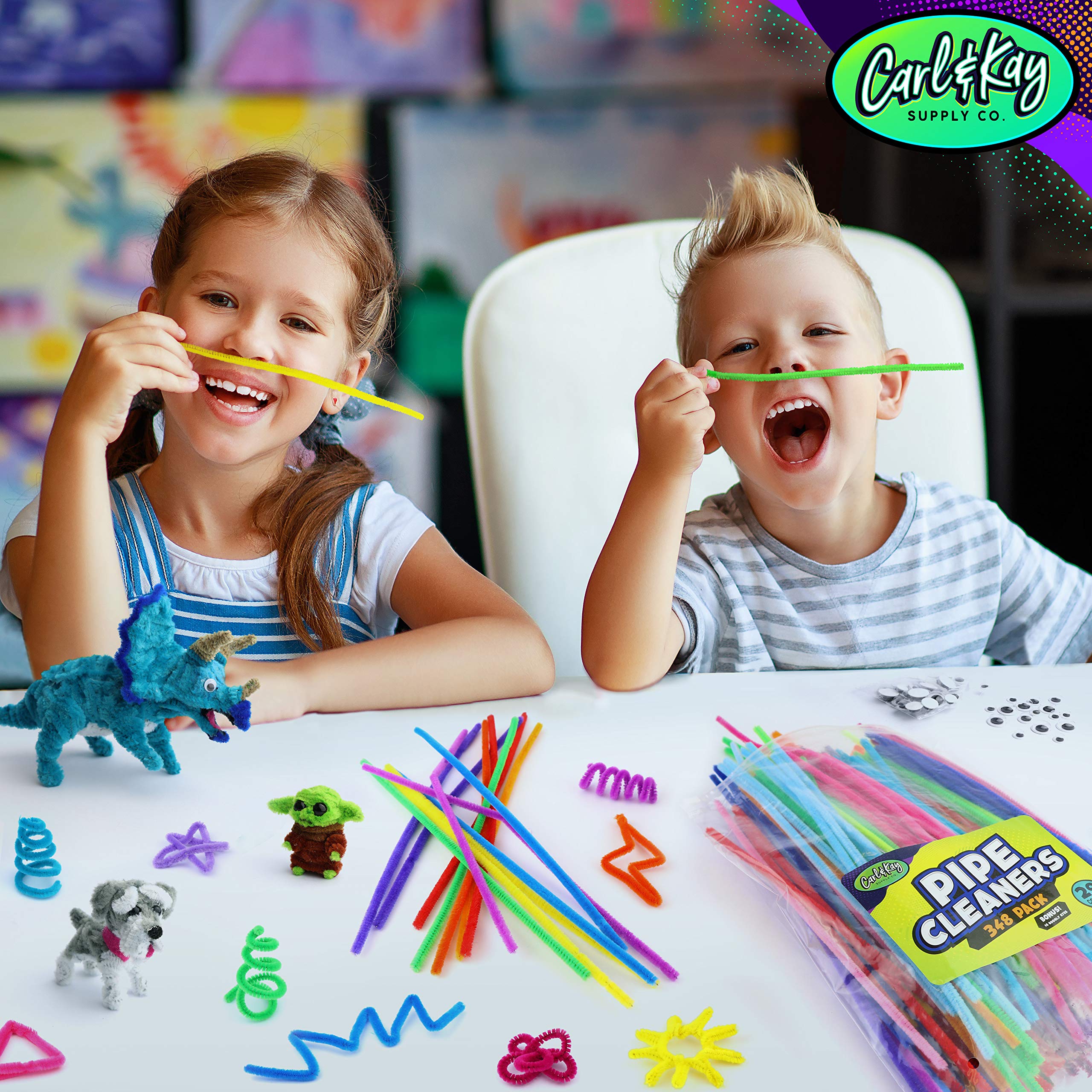 Carl & Kay Supply Co. googly eyes in four sizes for playful character making.