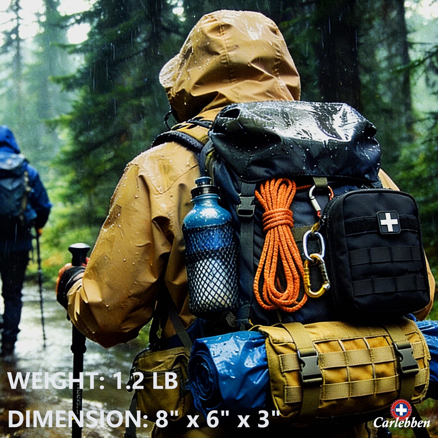 Carlebben EMT Pouch contains 180-piece medical supplies for preparedness.