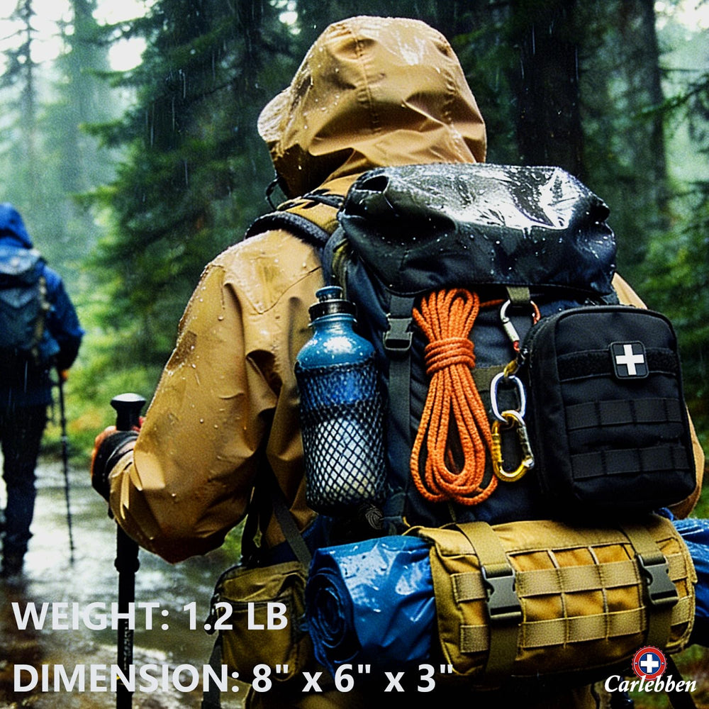 Carlebben EMT Pouch contains 180-piece medical supplies for preparedness.