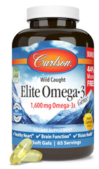 Carlson Elite Omega-3 Gems bottle for daily supplementation and convenience