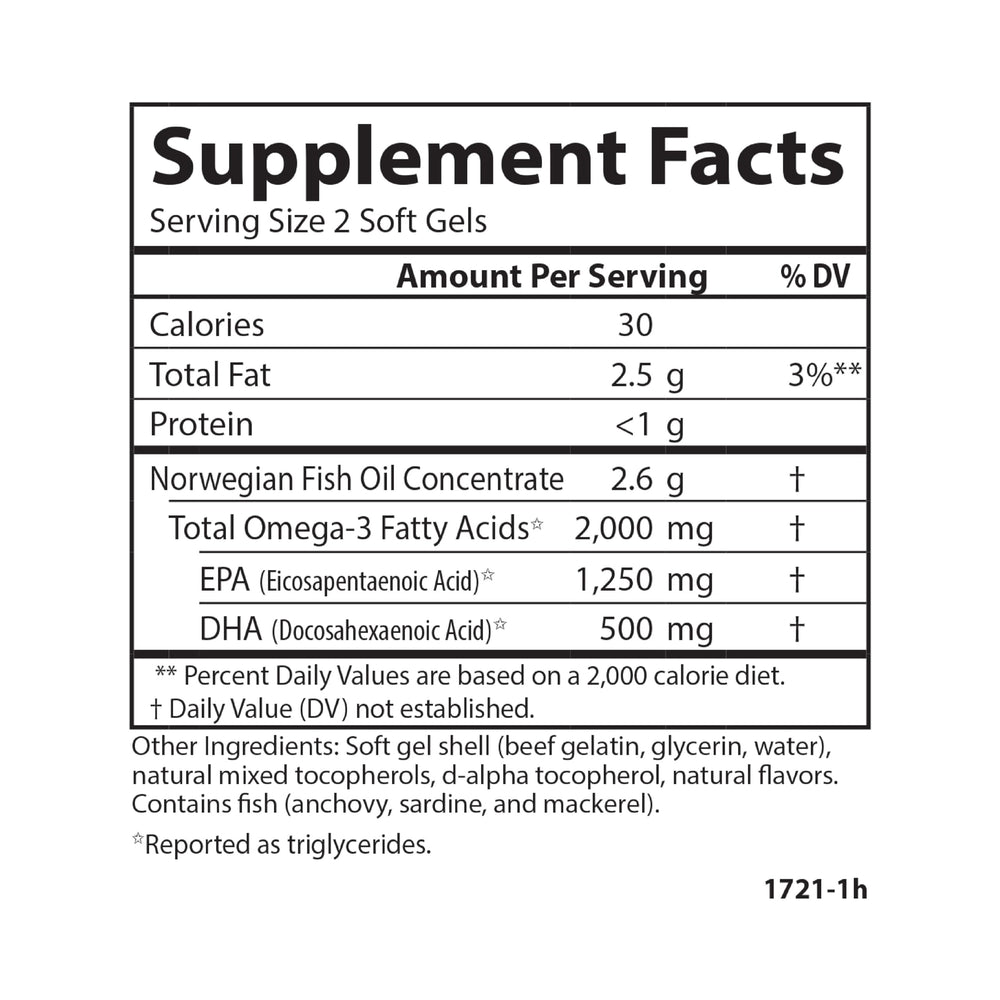 Carlson Maximum Omega 2000 kitchen scene; easy addition to meals for omega-3 support.