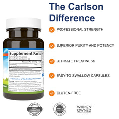 Carlson Vitamin K2 MK-4 capsules close-up showing softgel capsules for daily supplementation