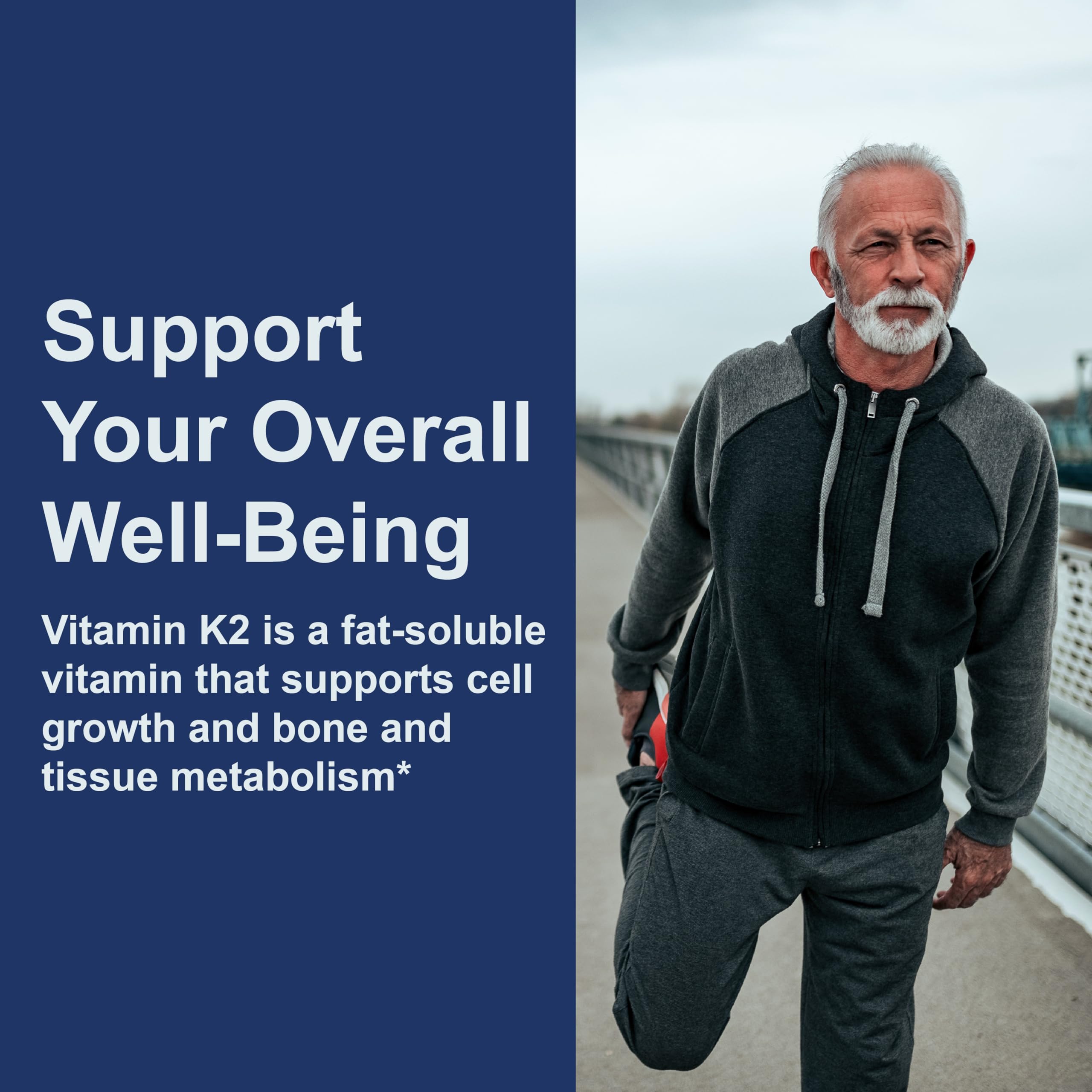 Carlson Vitamin K2 MK-4 in glass ready for daily bone and heart support