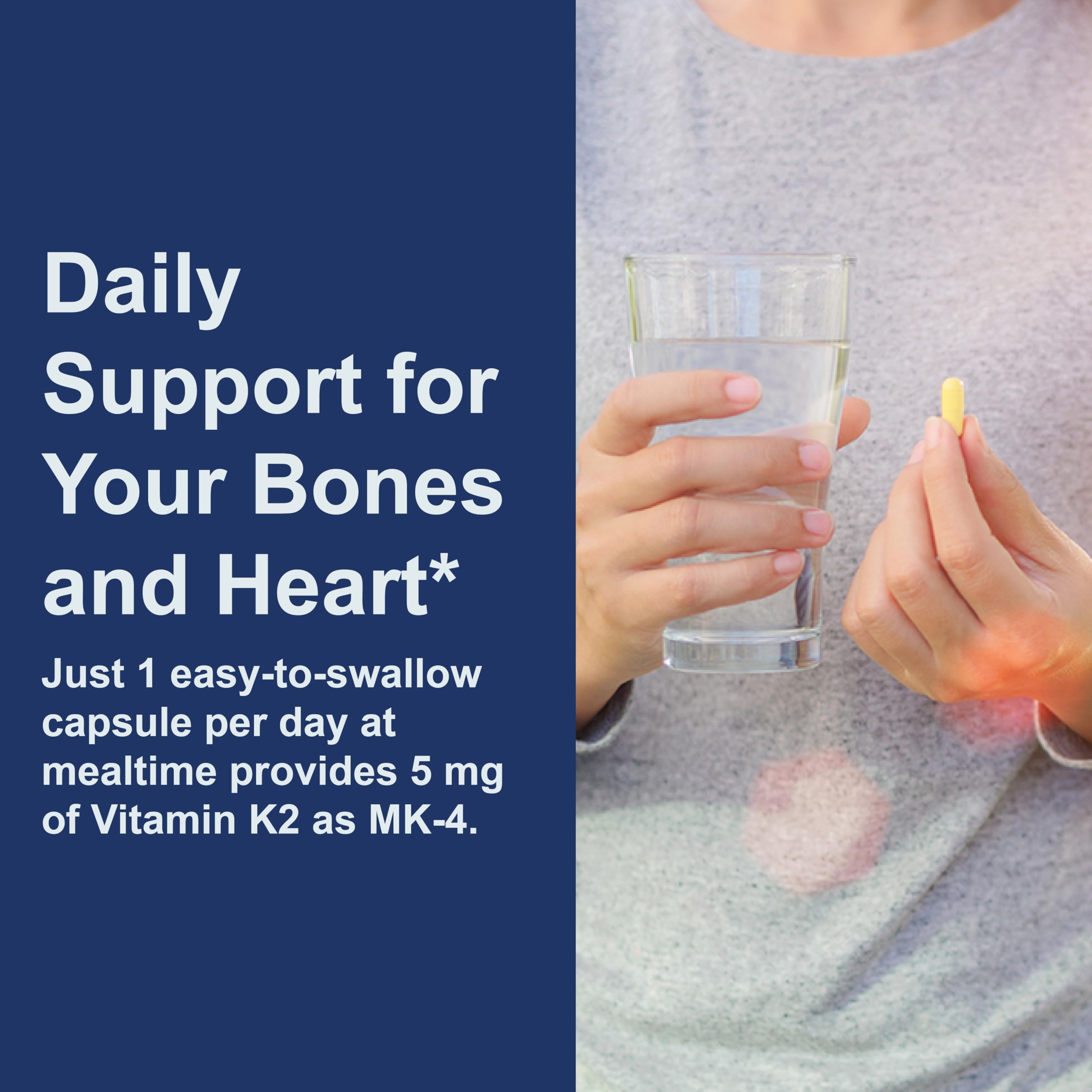 Carlson Vitamin K2 MK-4 stand packaging showcases quality and long shelf life