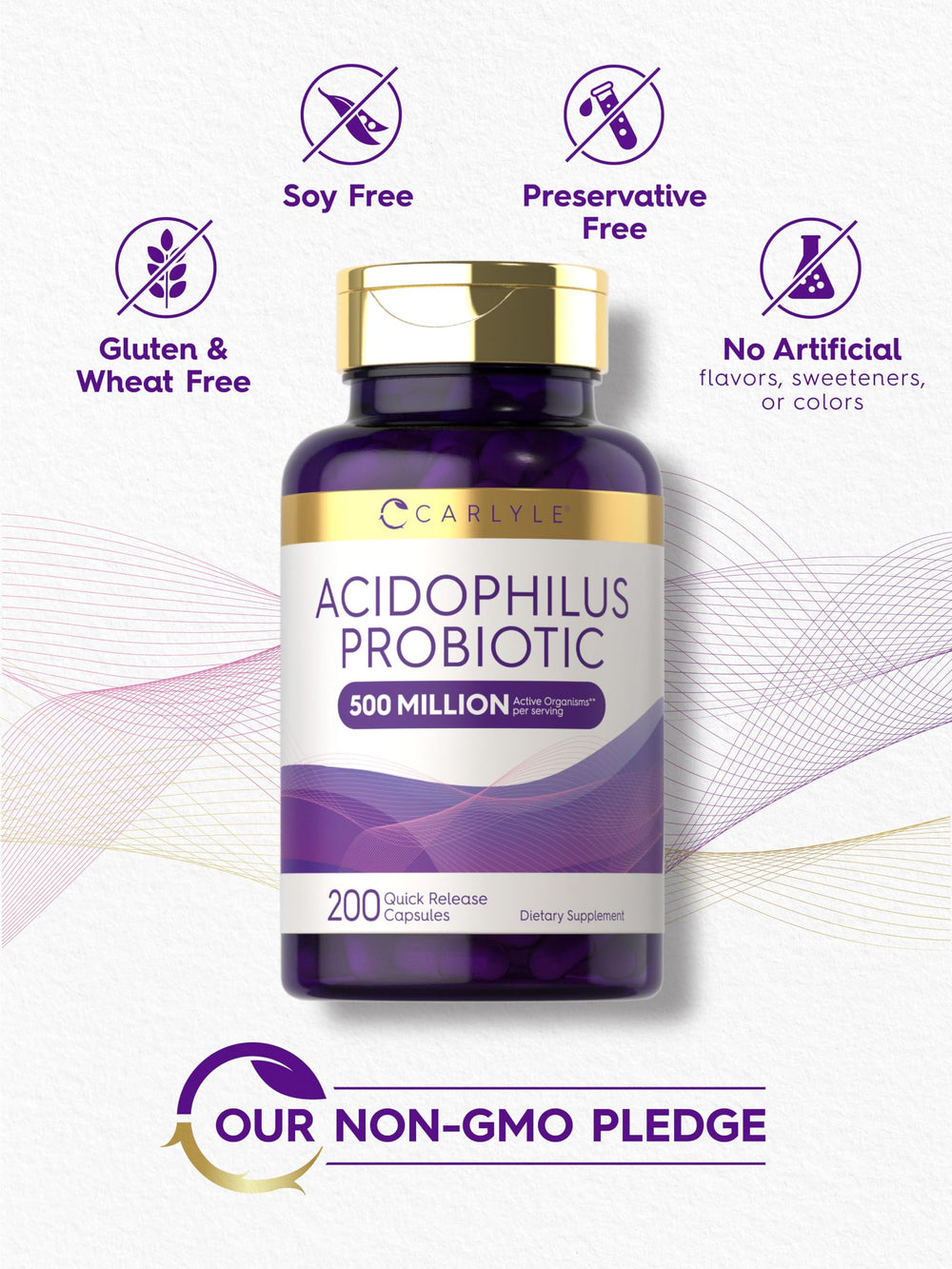 Open Carlyle Acidophilus packaging highlights freshness and design
