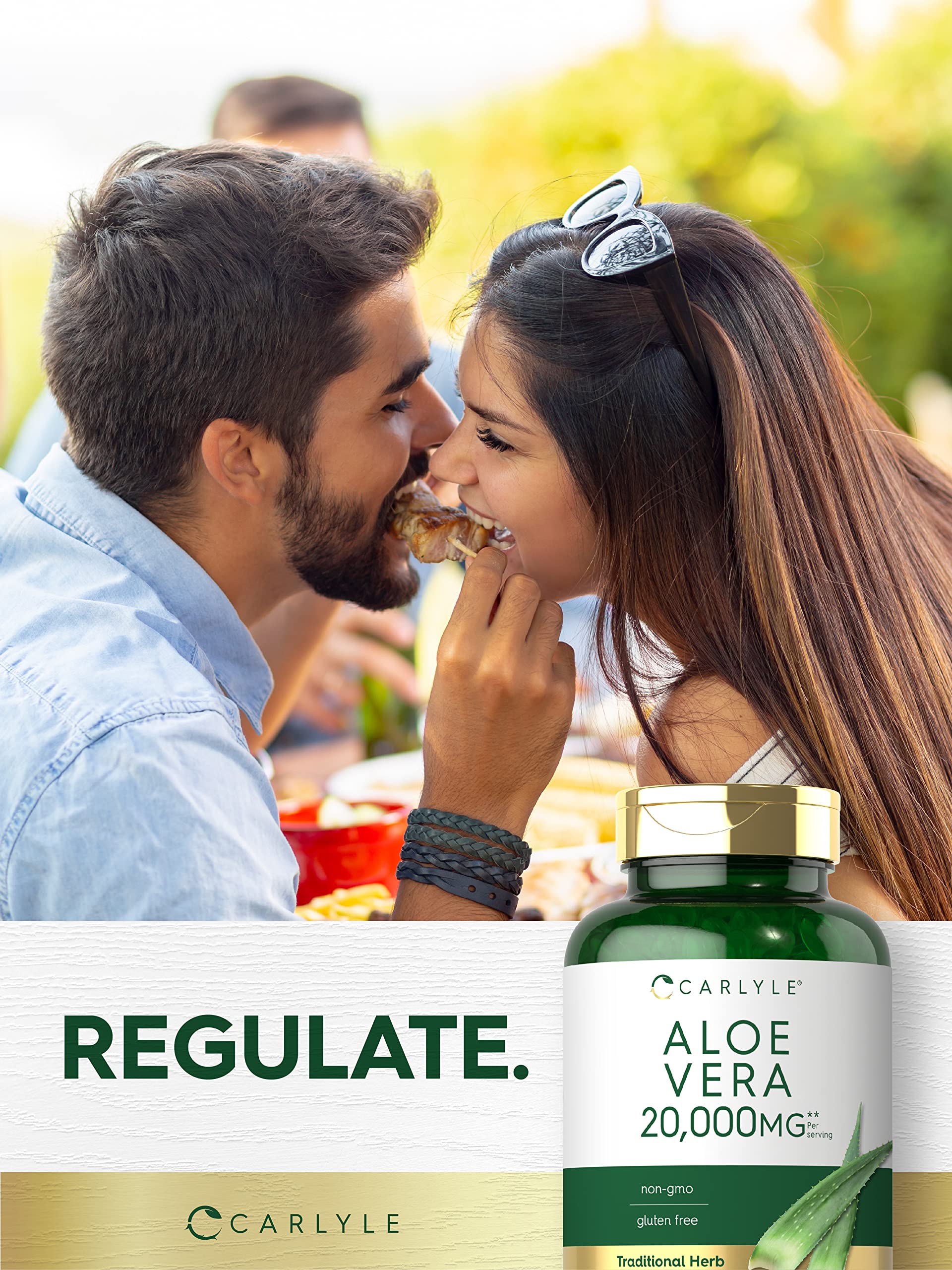 Carlyle Aloe Vera Softgel packaging box with visible label.