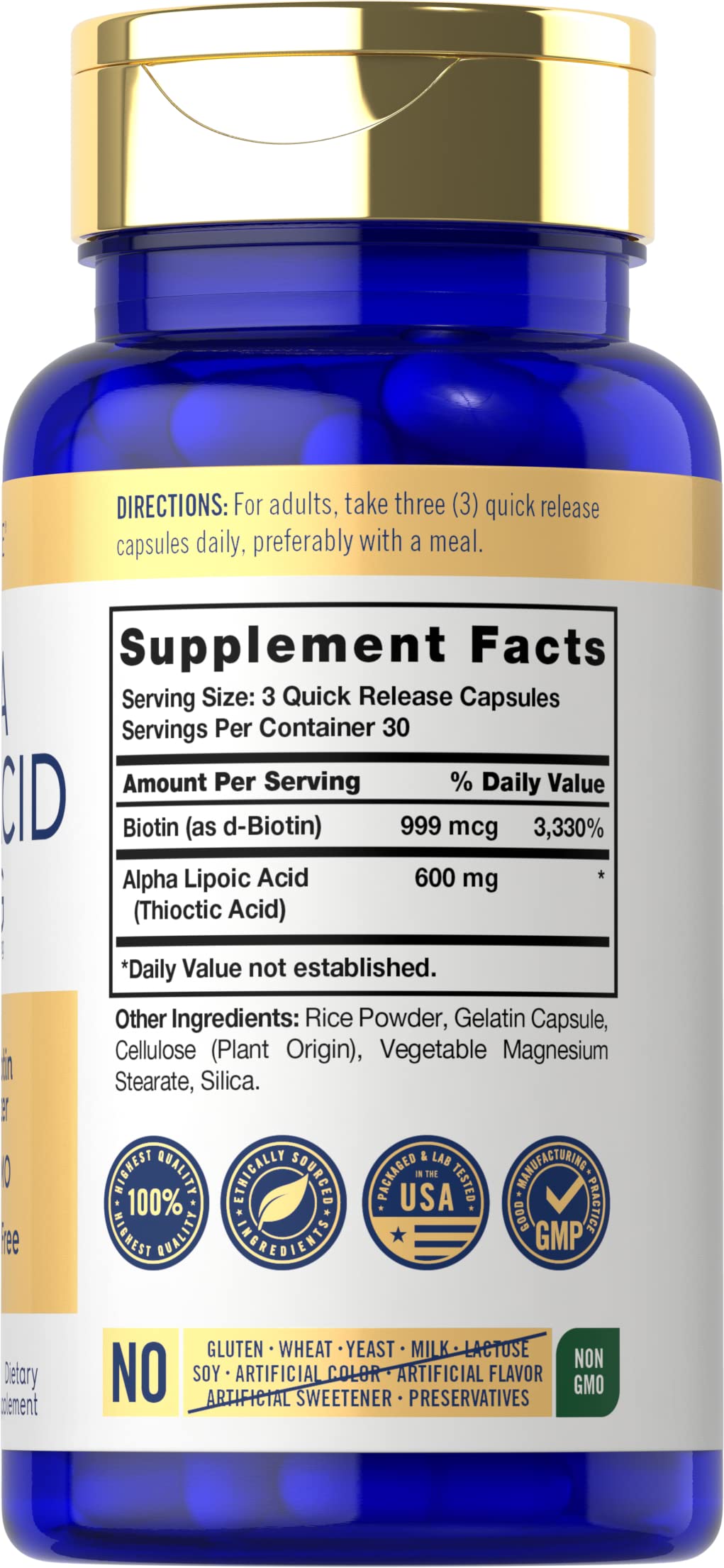 Carlyle Biotin-Optimizer capsules showcase the high-potency blend for daily use.