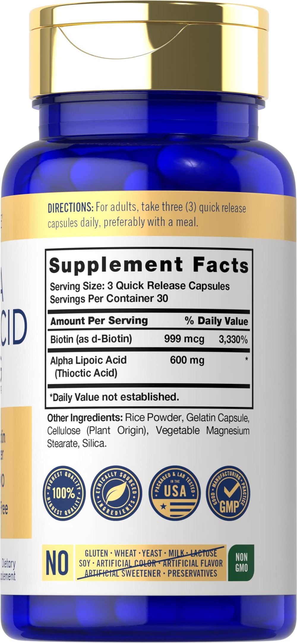 Carlyle Biotin-Optimizer capsules showcase the high-potency blend for daily use.