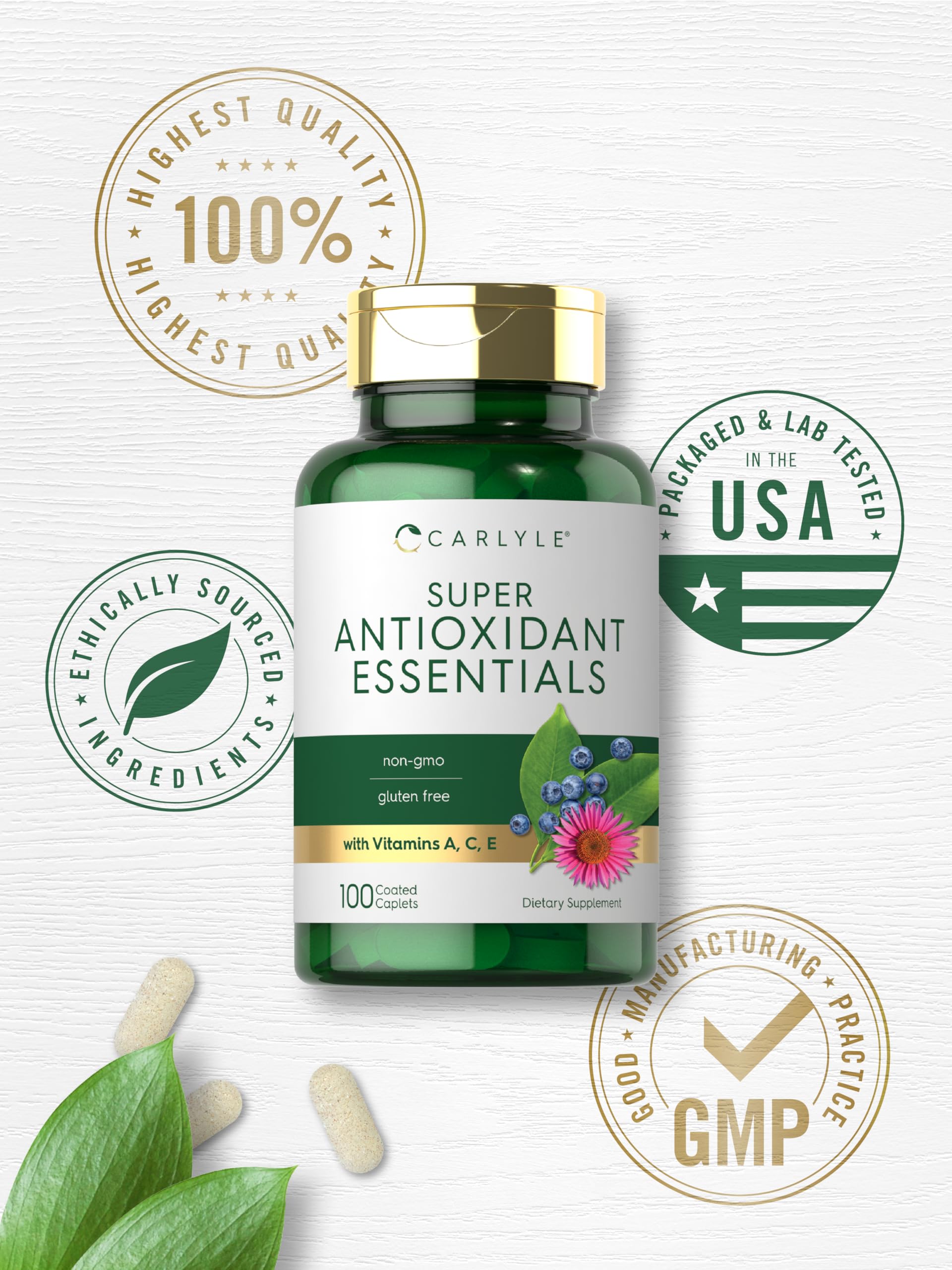 Carlyle Antioxidant nutrition panel highlights vitamins A, C, and E