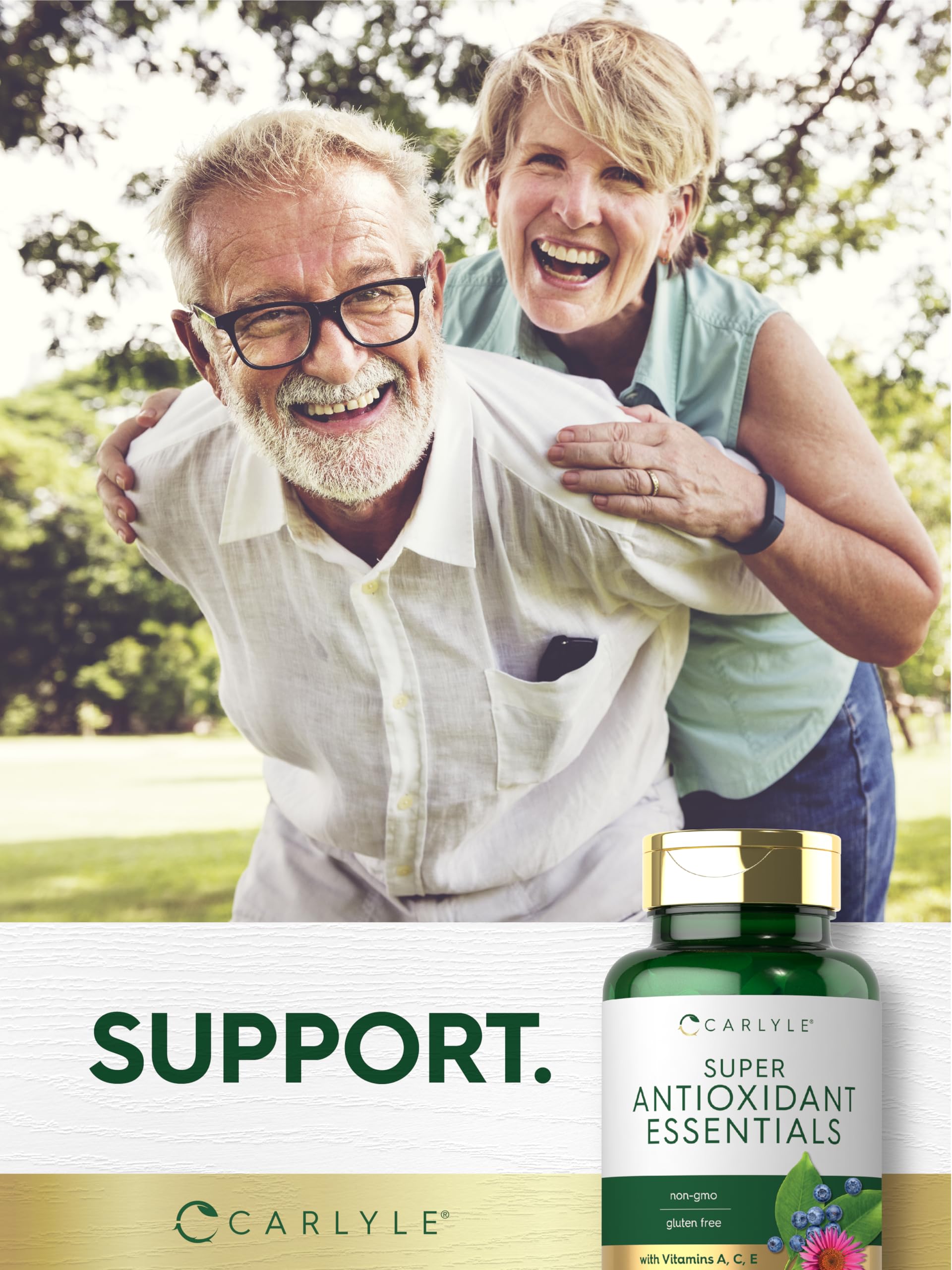 Carlyle Antioxidant packaging box displayed on a clean surface signaling premium quality