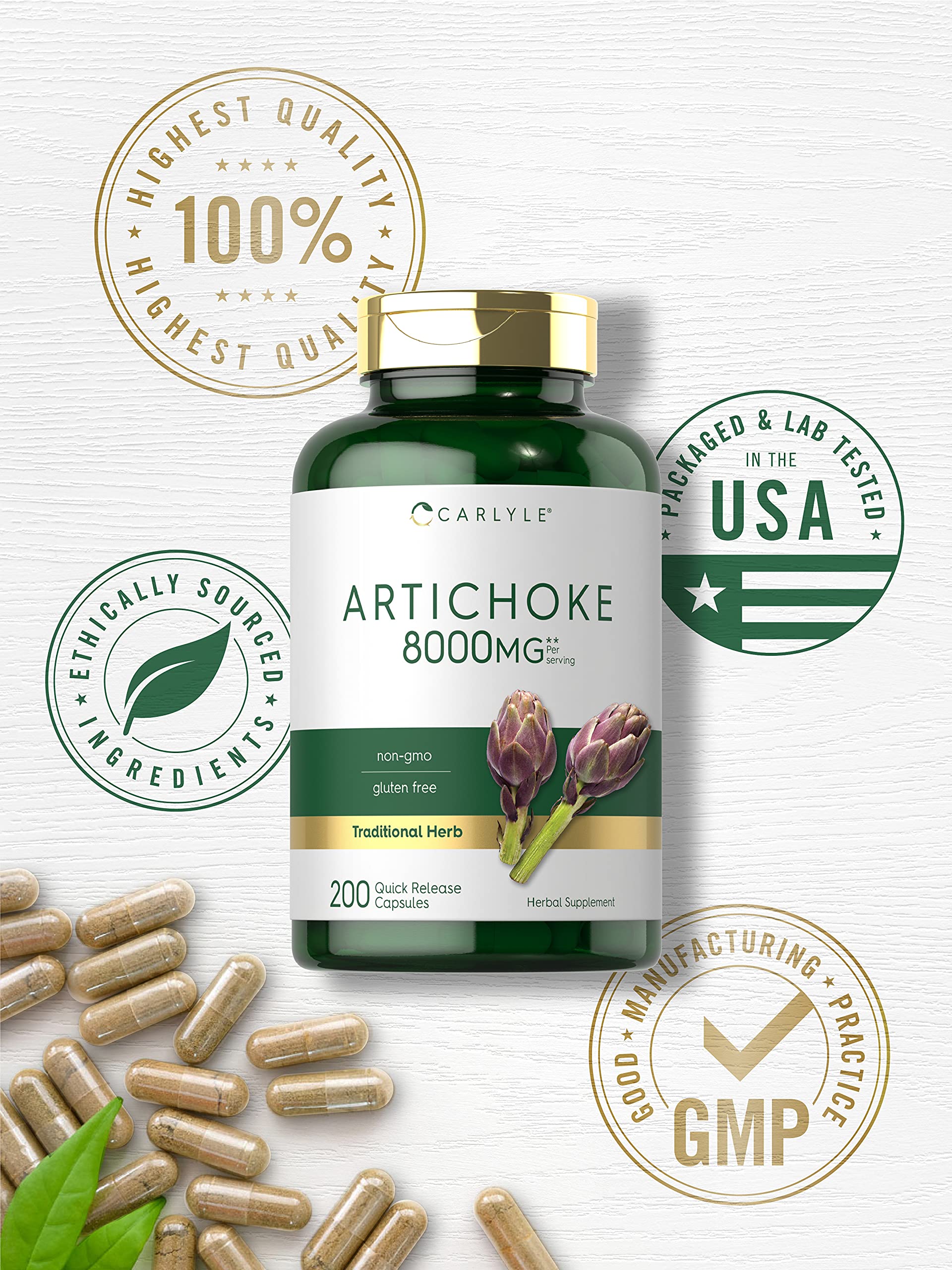 Carlyle Artichoke Extract lab-tested seal, ensuring consistent quality.