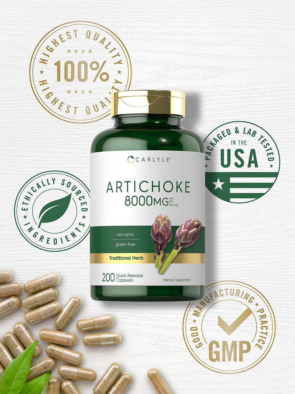 Carlyle Artichoke Extract lab-tested seal, ensuring consistent quality.