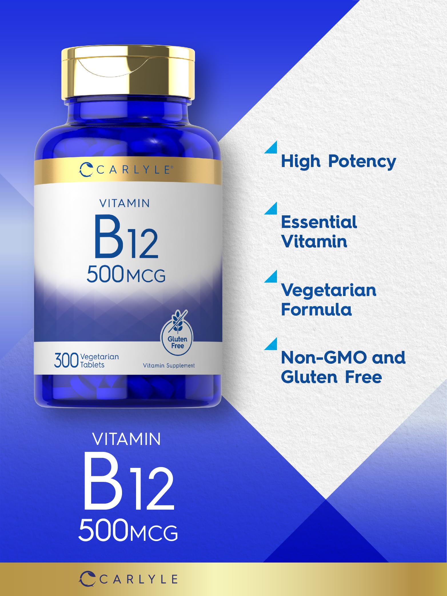 Label shows 500 mcg dose and quality commitments from Carlyle.