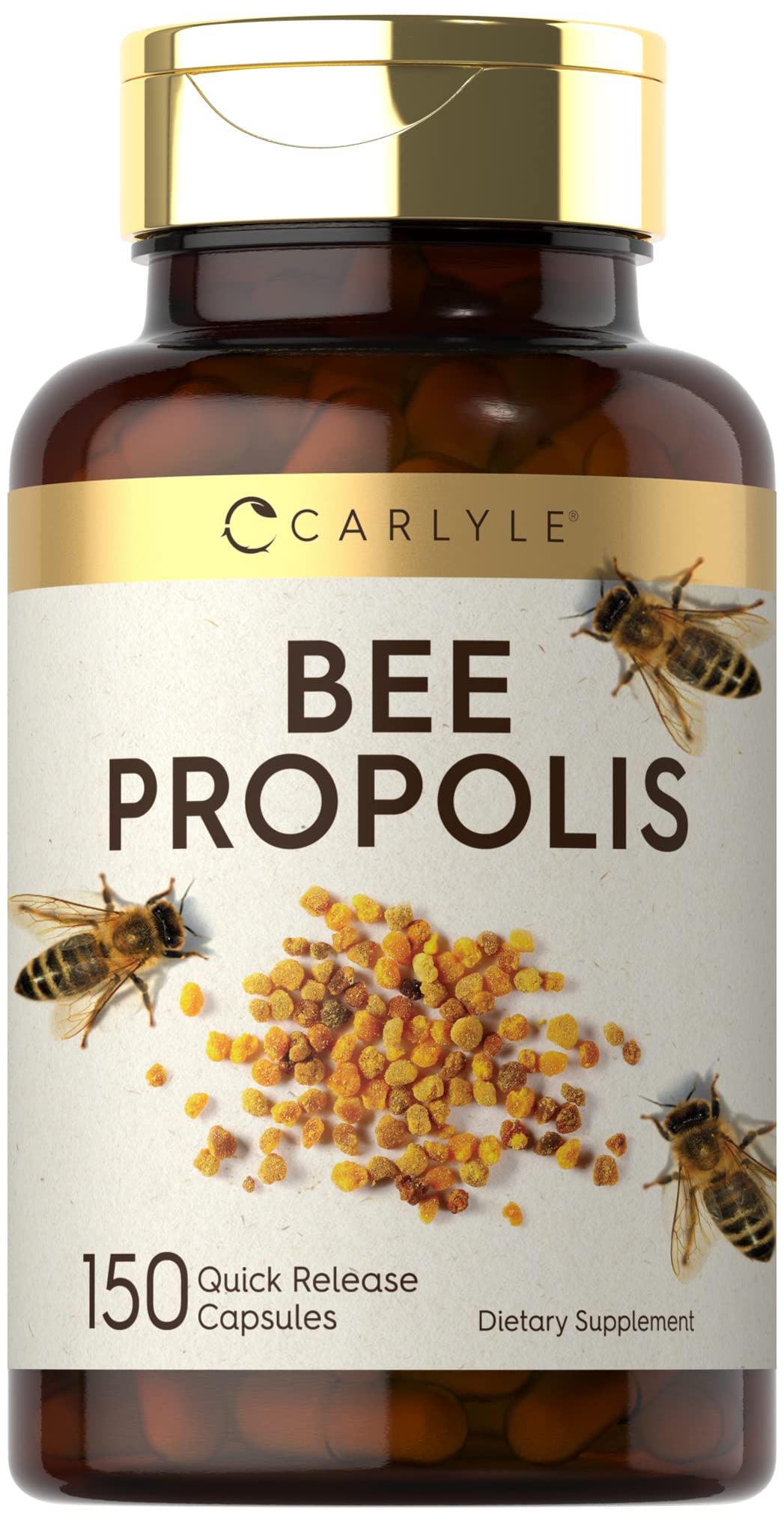 Carlyle Bee Propolis capsules bottle for daily wellness support.