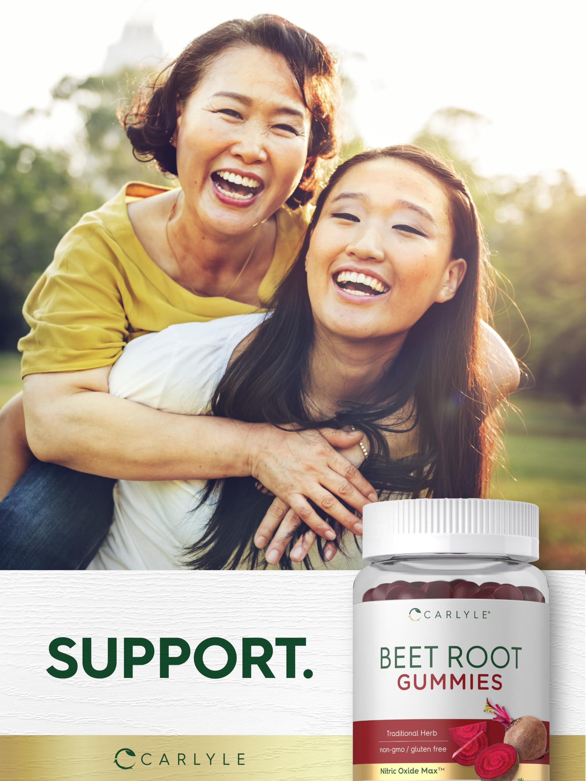 Carlyle Beet Root Gummies serving scoop suggests convenient daily serving size.