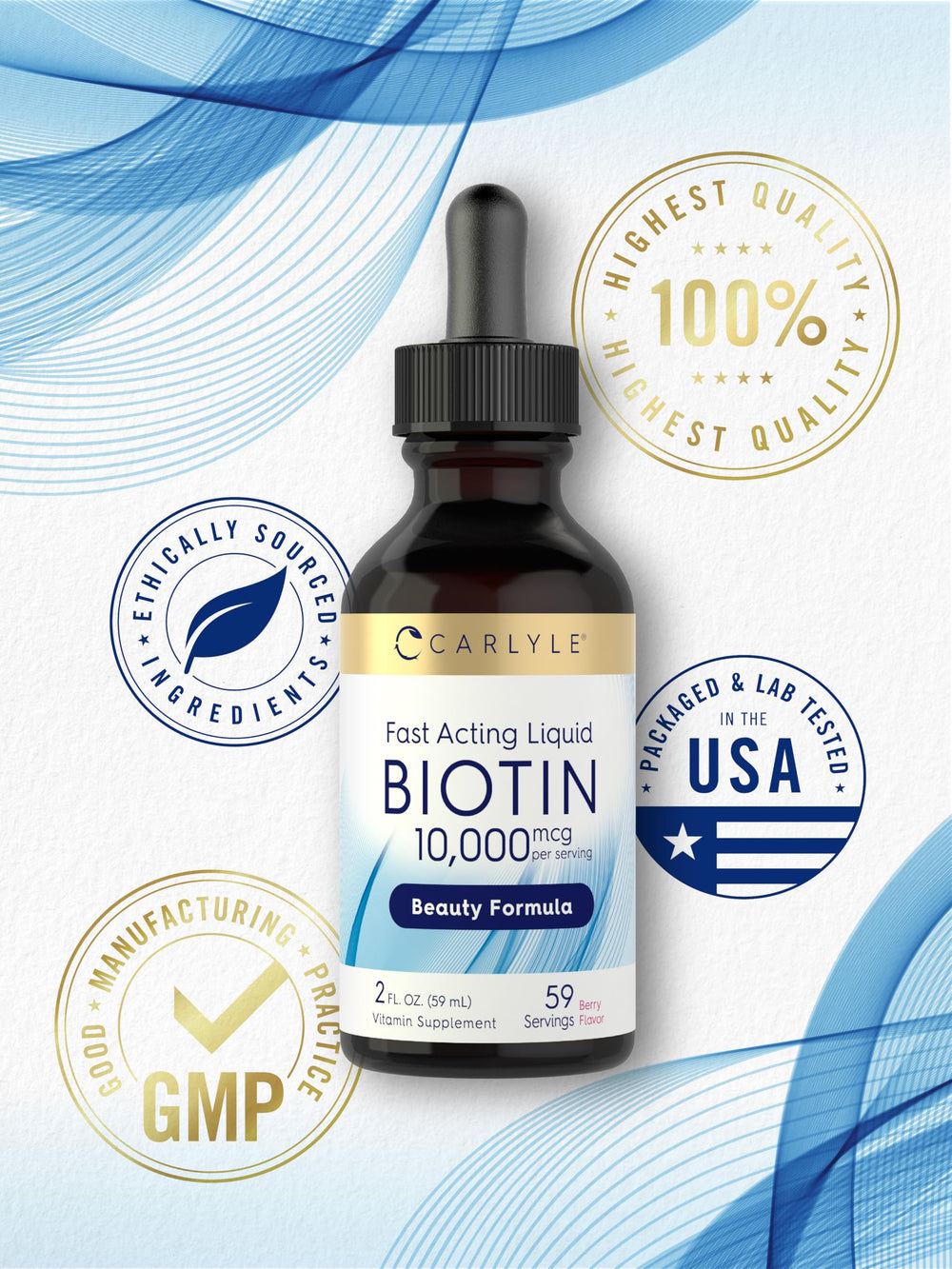 Vegetarian biotin drops suit plant-based diets