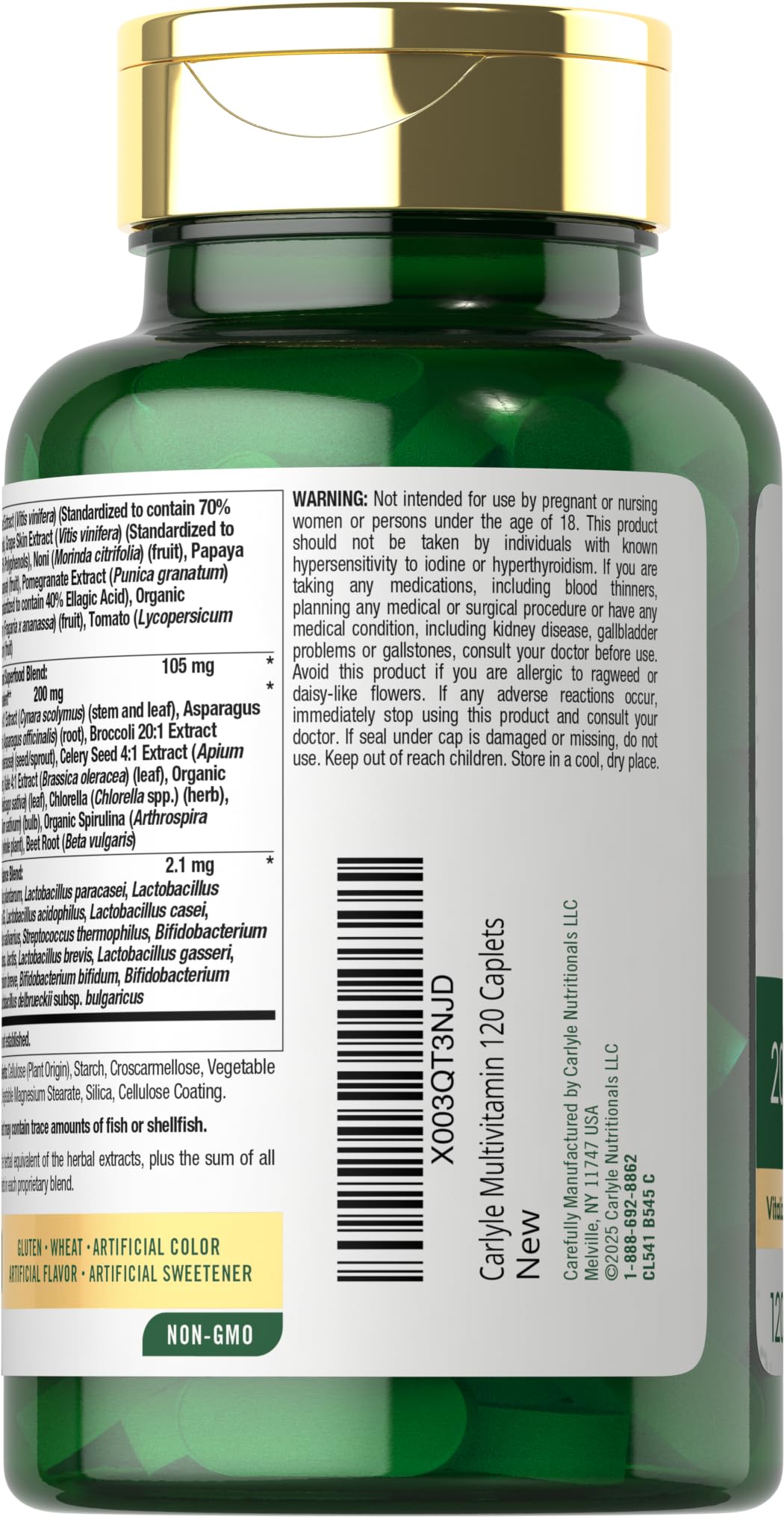 Carlyle bottle on counter suggesting simple daily nutrition routine