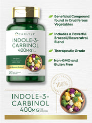Bottle showing broccoli resveratrol blend components for antioxidant support