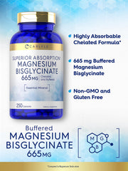 Carlyle Buffered Magnesium Bisglycinate label scan highlights high absorption potential.