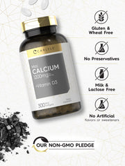 Carlyle Calcium 1200 mg with Vitamin D3 packaging emphasizes Vitamin D3 inclusion.