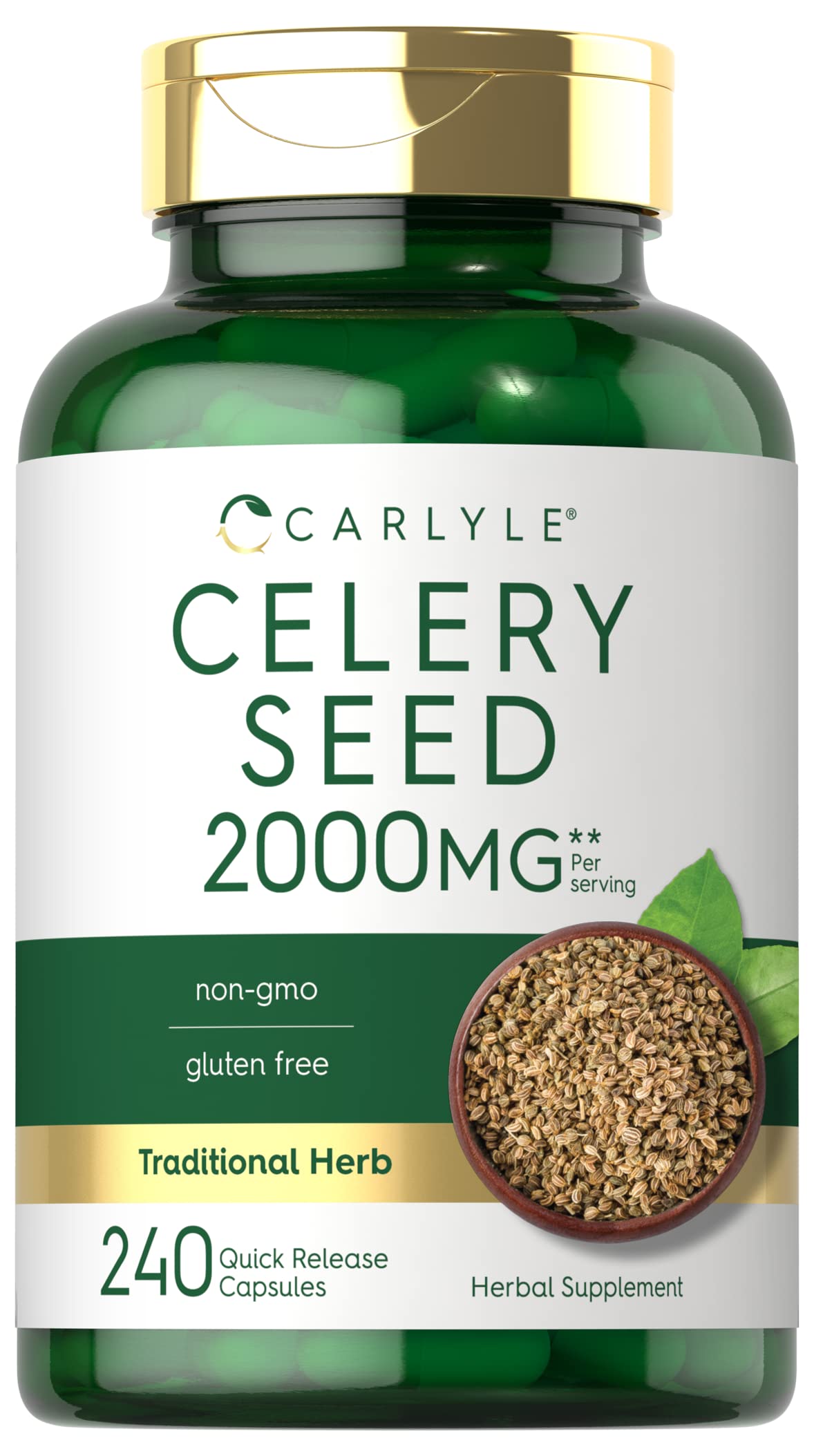 Carlyle Celery Seed Extract capsules bottle for everyday wellness.