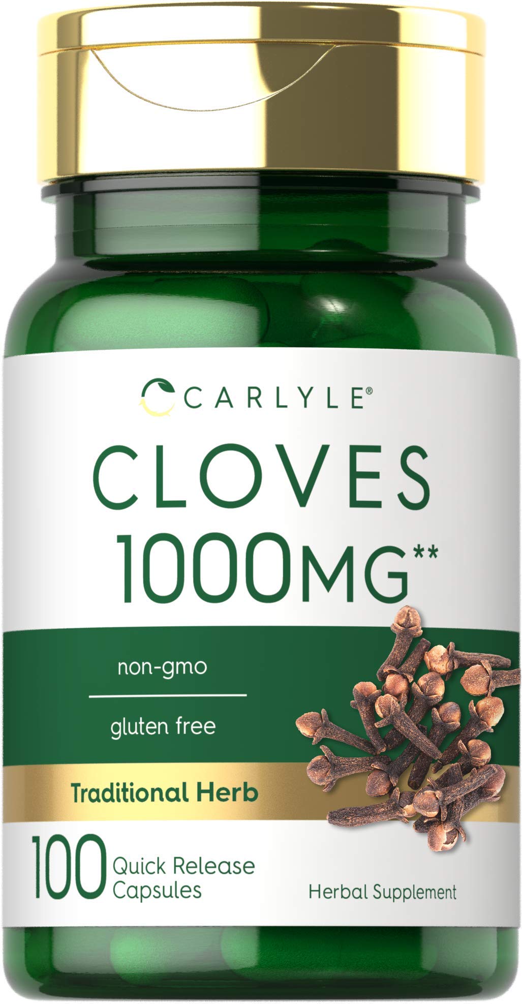 Carlyle Cloves Supplement bottle front showing capsules for daily wellness