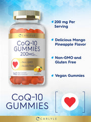 Carlyle CoQ10 gummies on kitchen counter for daily routine use.
