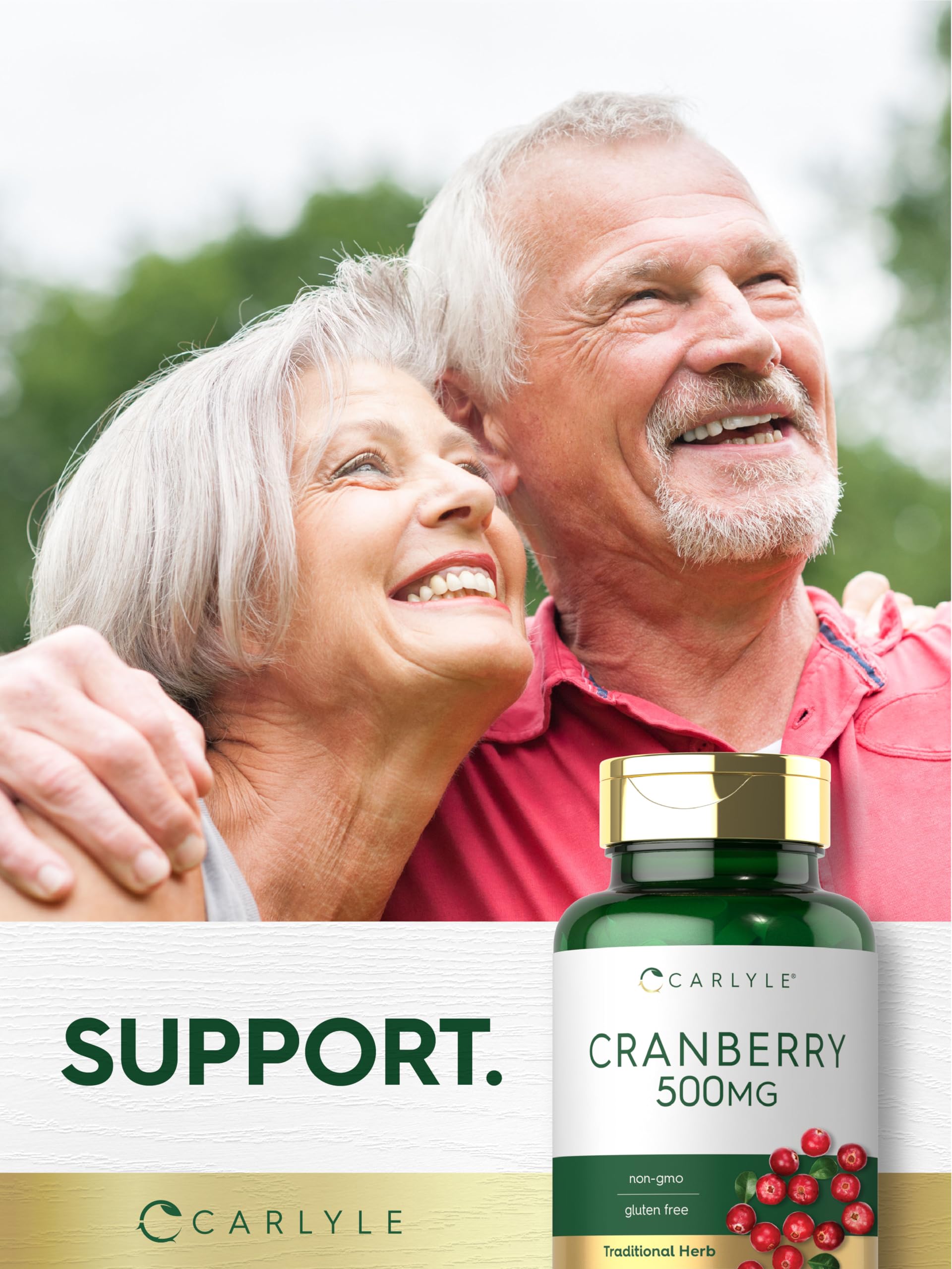 Carlyle Cranberry Pills premium packaging conveying quality and care.