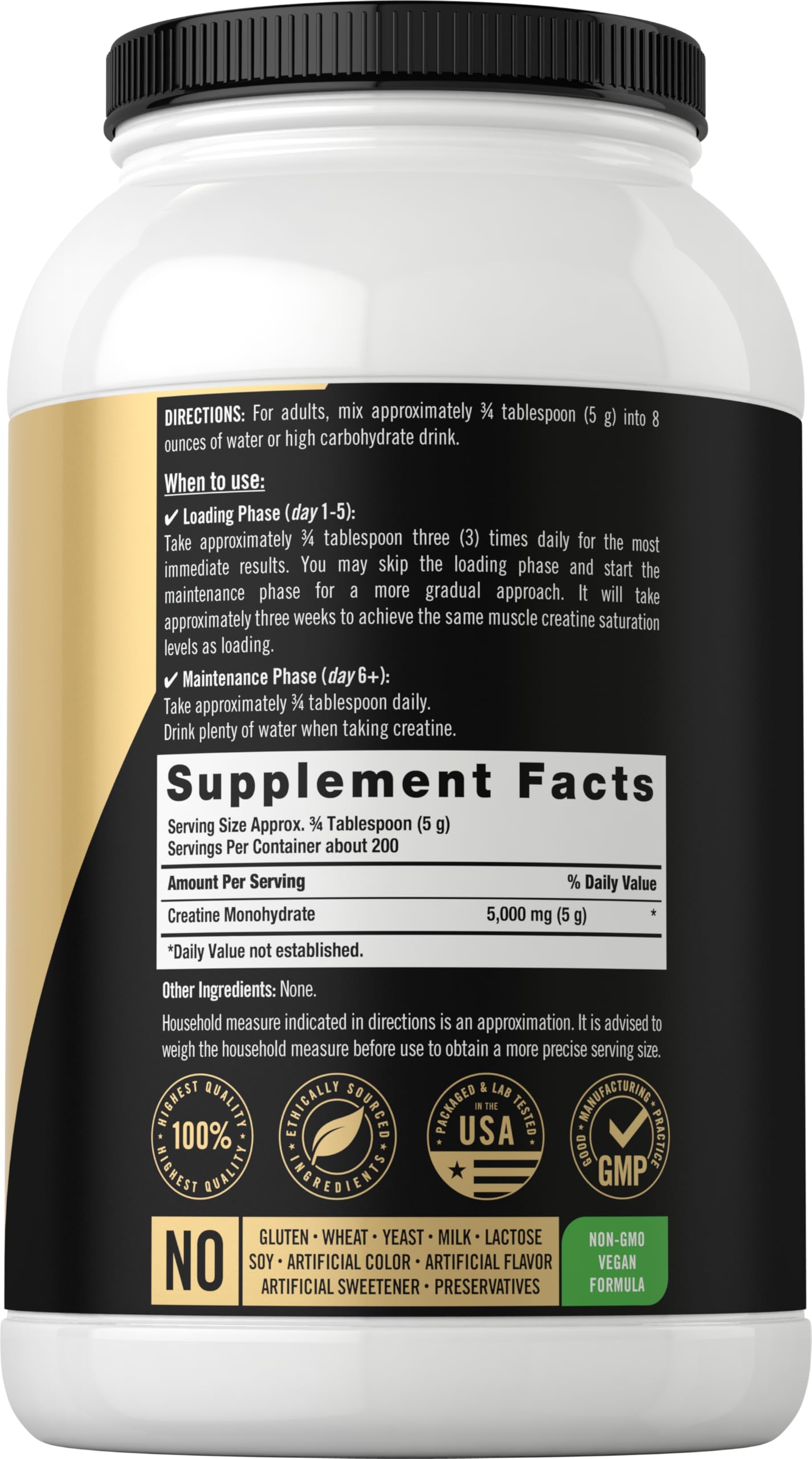 Carlyle Creatine powder scoop with powder for consistent daily dosing.