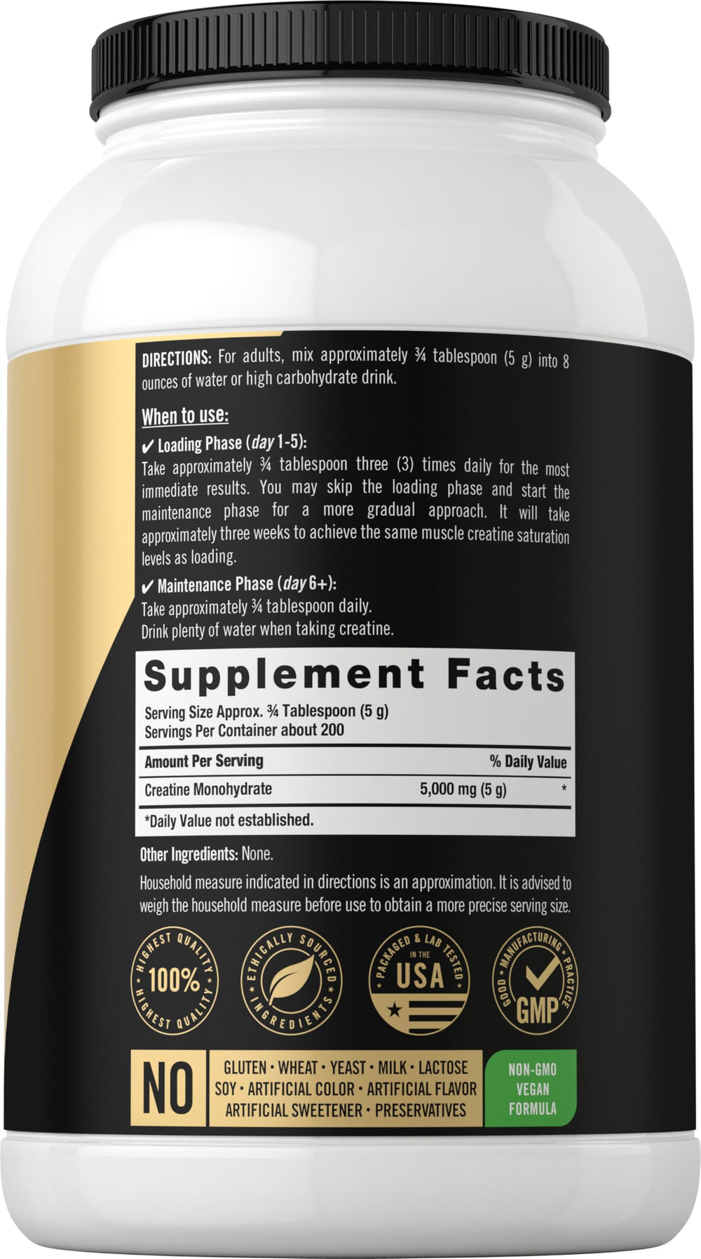 Carlyle Creatine powder scoop with powder for consistent daily dosing.