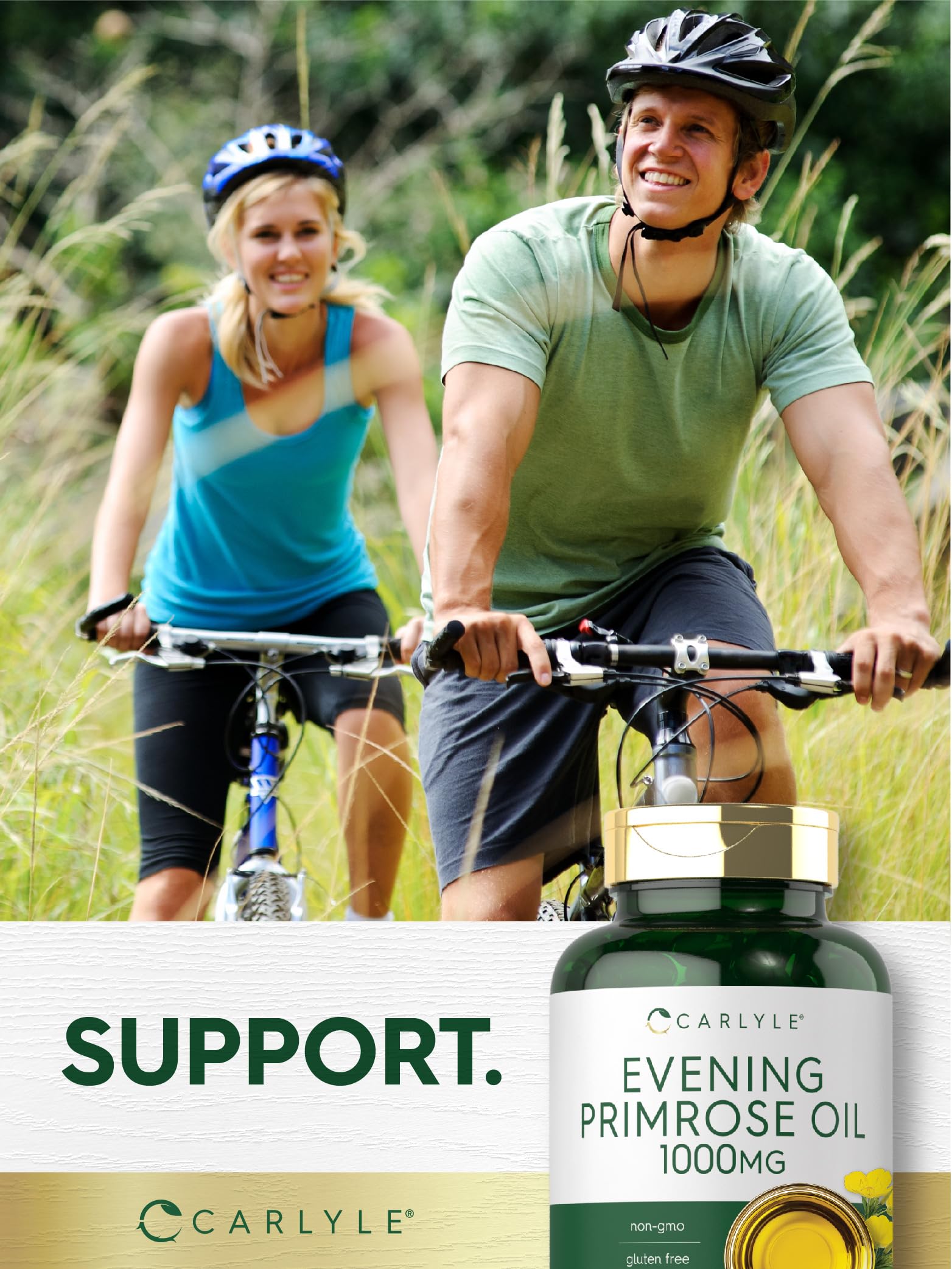 Carlyle daily-use softgel presentation fits morning or evening routines.