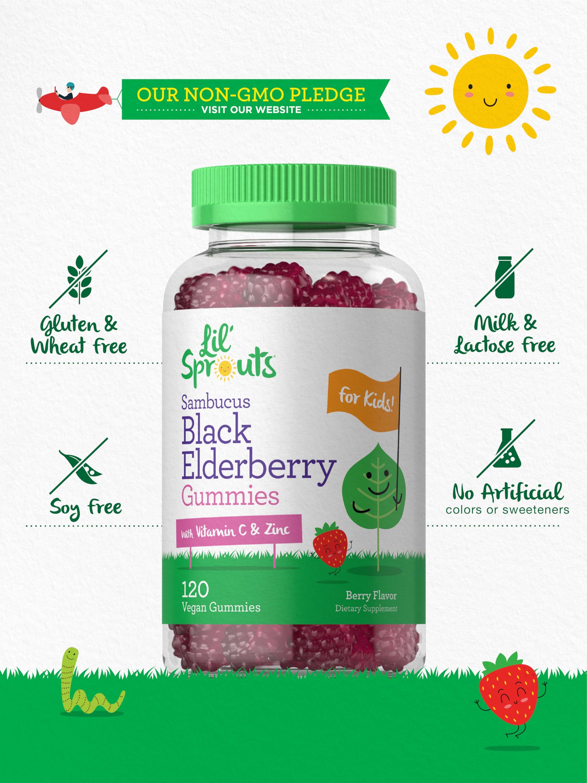 Carlyle Elderberry Gummies for Kids berry-flavor gummies ready to chew.