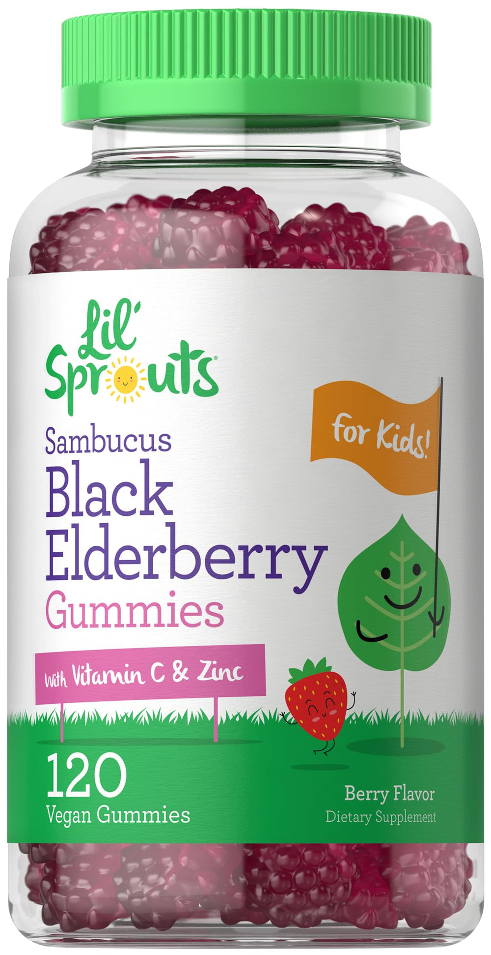 Carlyle Elderberry Gummies for Kids bottle with kid-friendly packaging for daily use.
