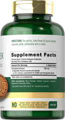 Carlyle Fenugreek Capsules bottle front – convenient daily capsules for wellness routines.