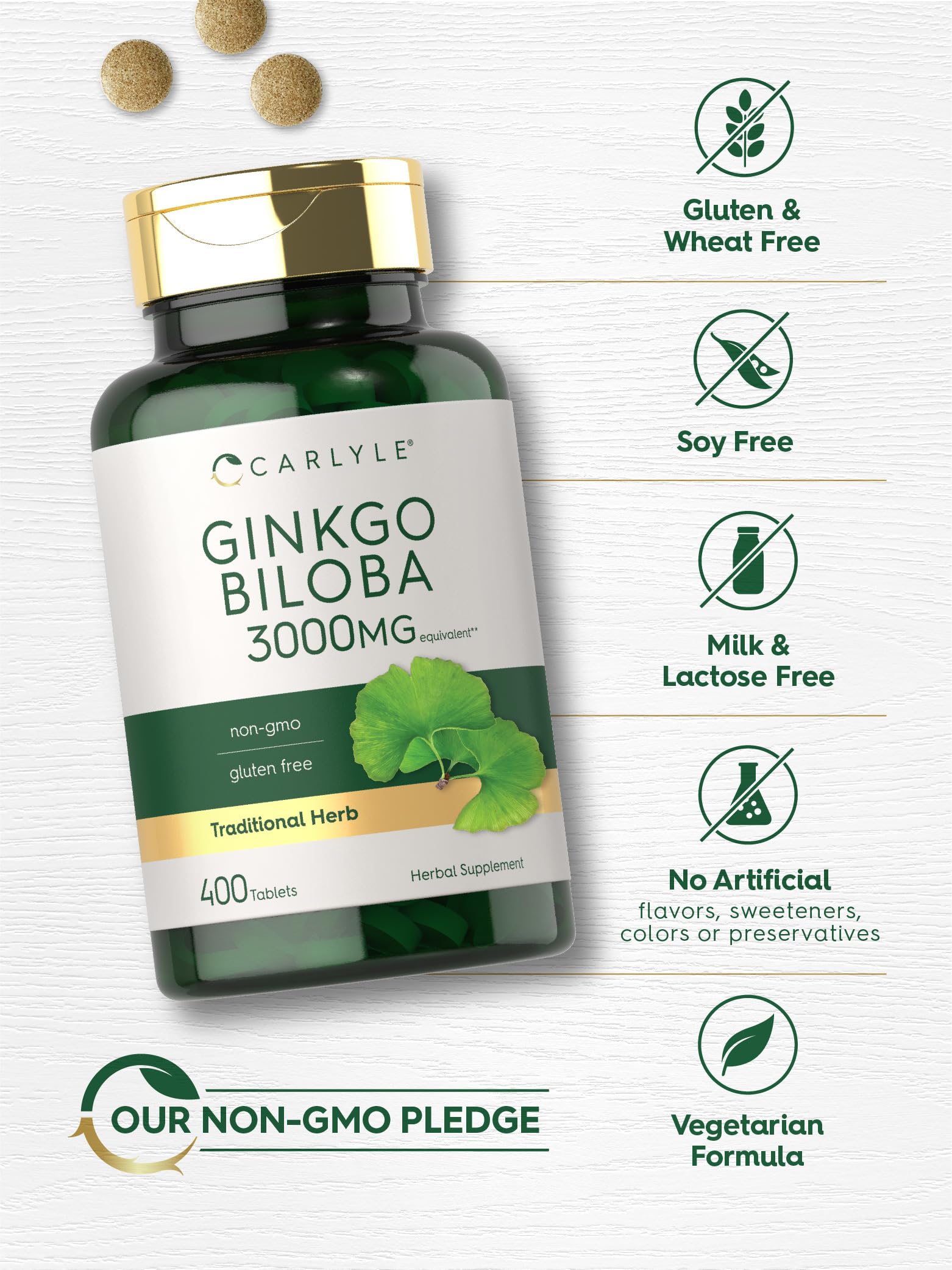 Carlyle Ginkgo Biloba tablets in daily-use setting suggests routine
