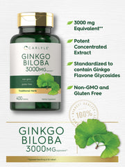 Carlyle Ginkgo Biloba glass bottle communicates premium quality