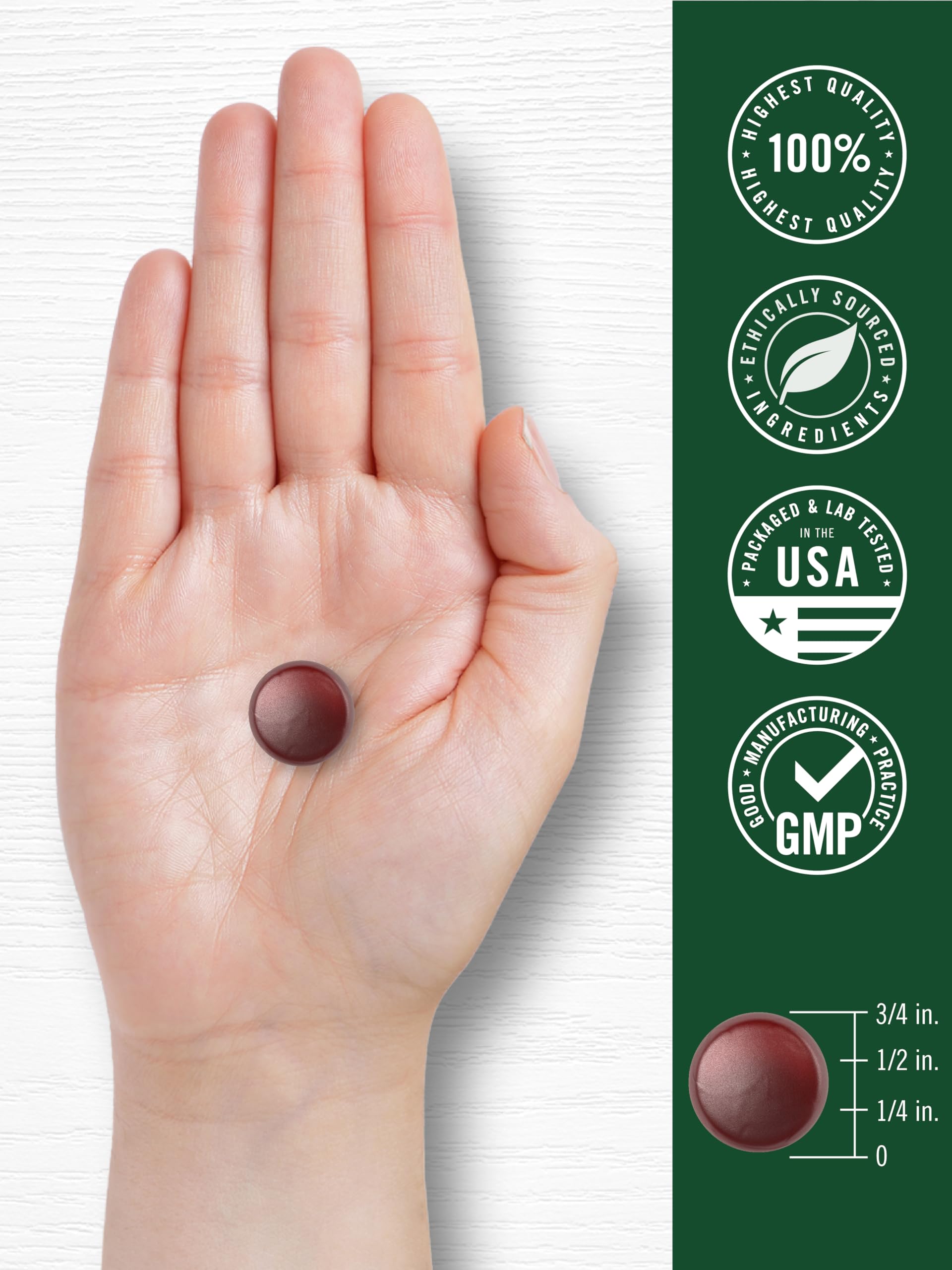 Two Carlyle Ginkgo Biloba Gummies in hand for a simple daily ritual.