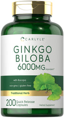 Carlyle Ginkgo Biloba pills bottle with premium packaging for daily use.