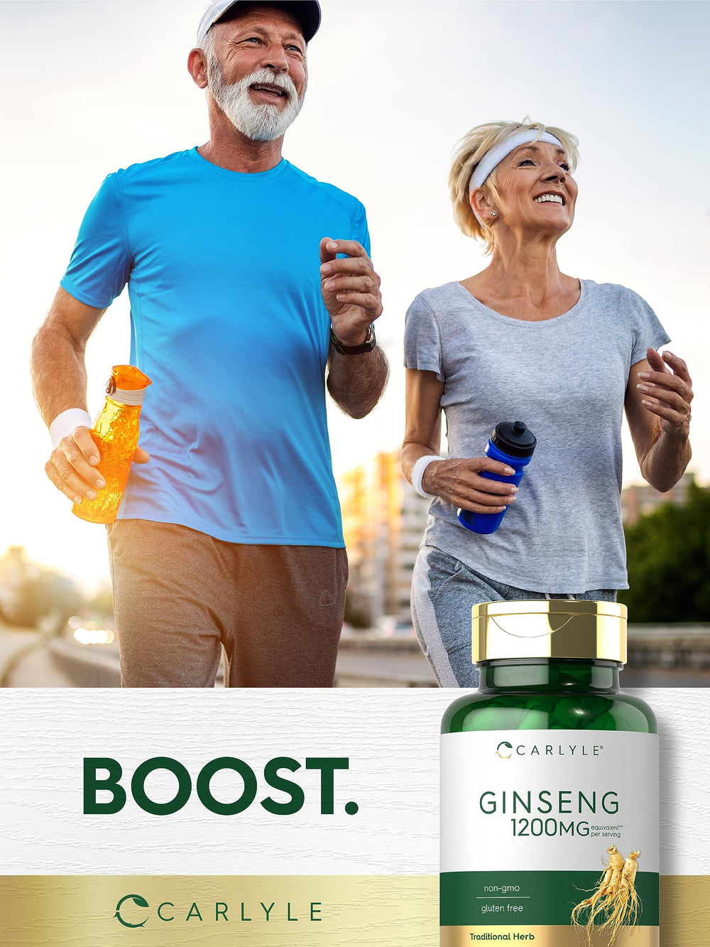 Carlyle Ginseng Extract capsule close-up showing small, easy-to-take pills
