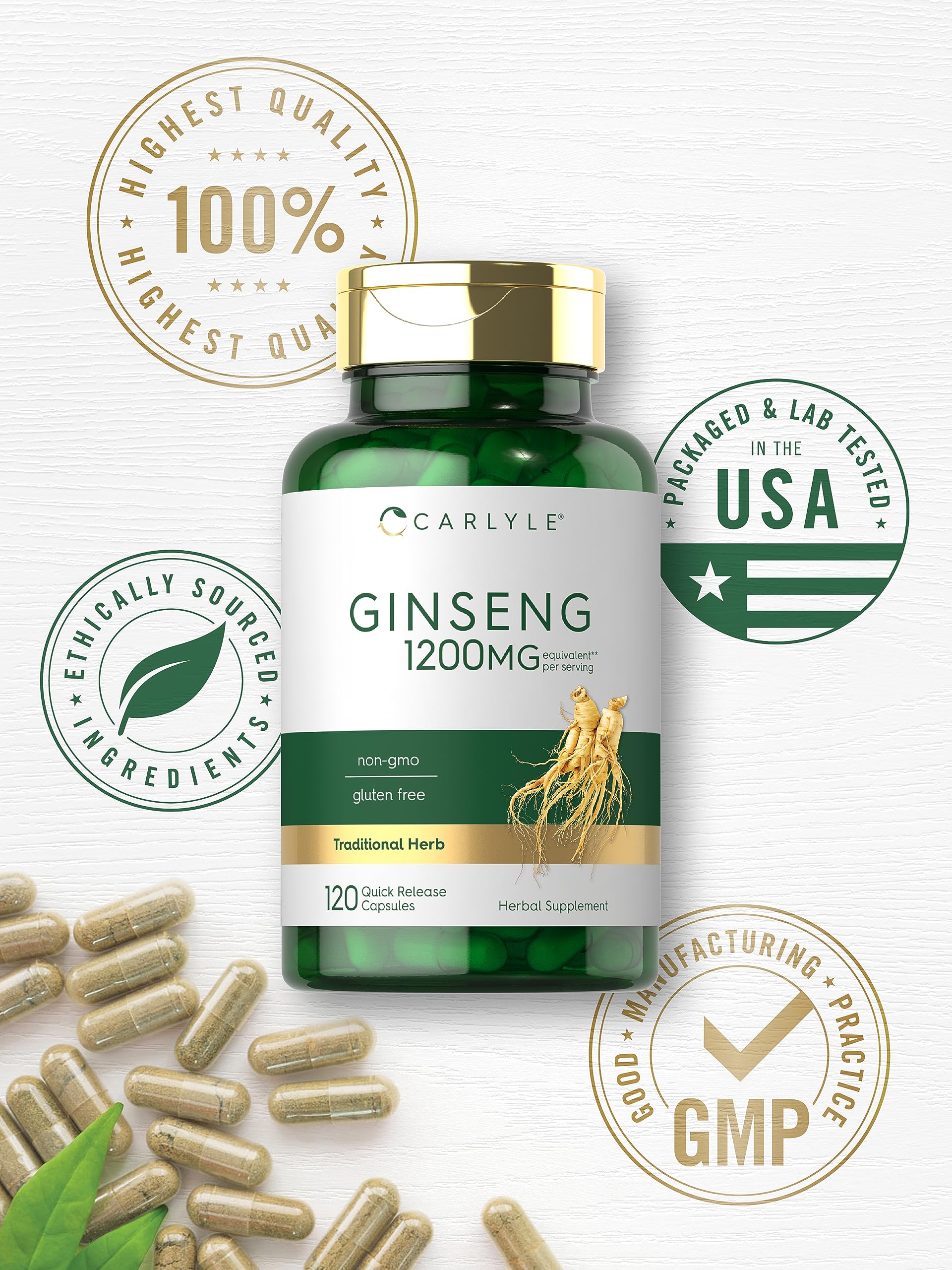 Carlyle Ginseng Extract packaging and box for convenient purchase