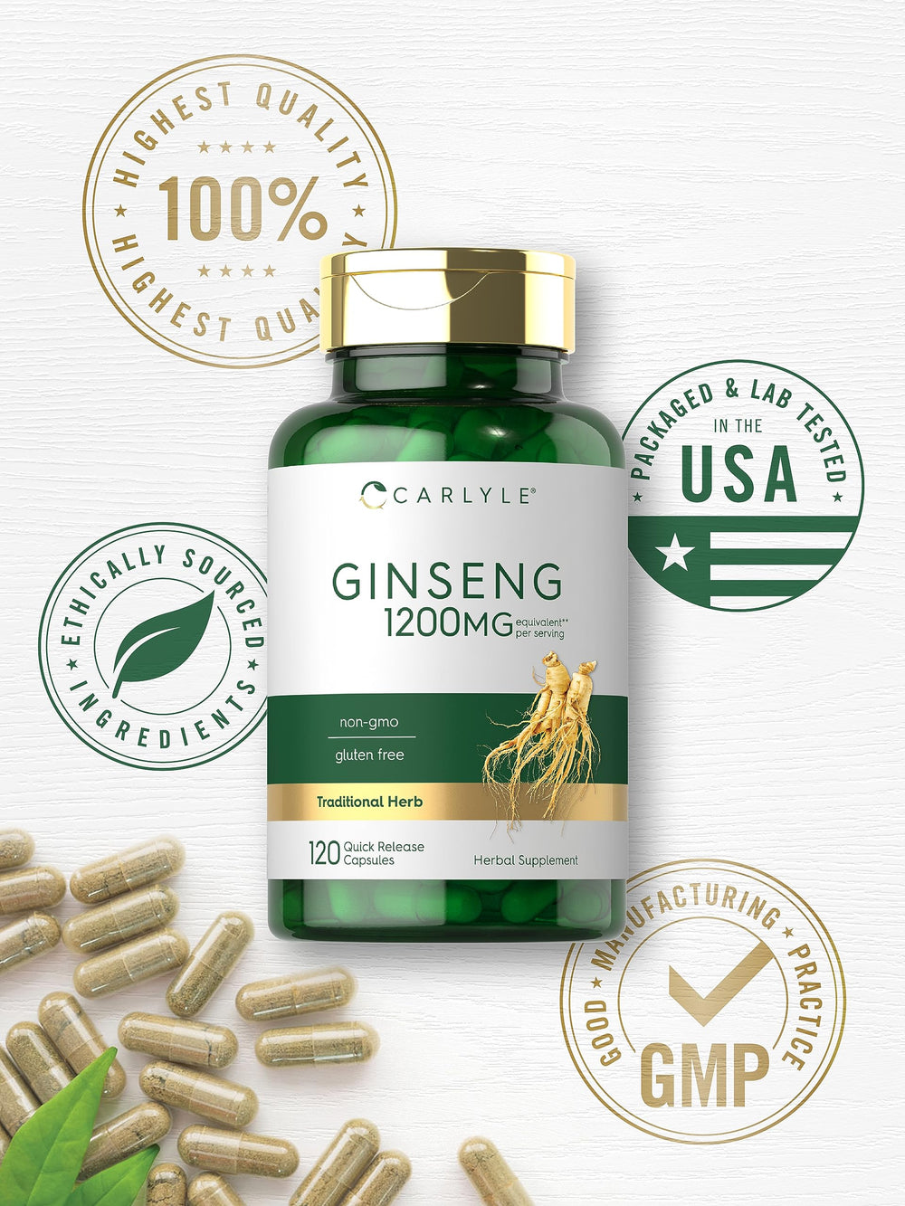 Carlyle Ginseng Extract packaging and box for convenient purchase
