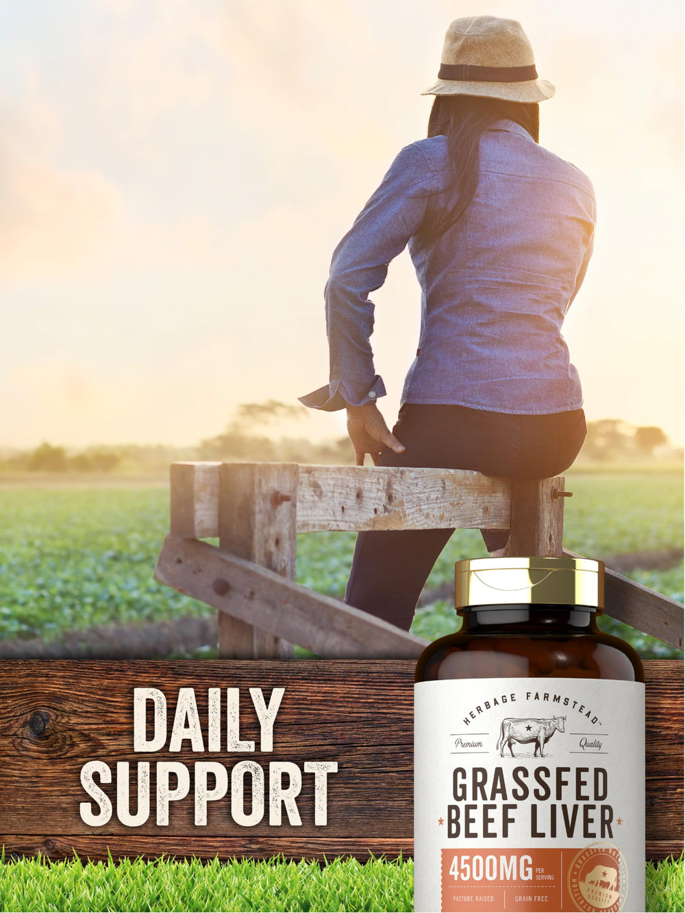 Carlyle bottle side view communicates convenient daily supplement routine.