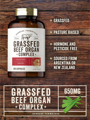 Carlyle Grass-Fed Beef Organ Complex desiccated liver highlight on pack