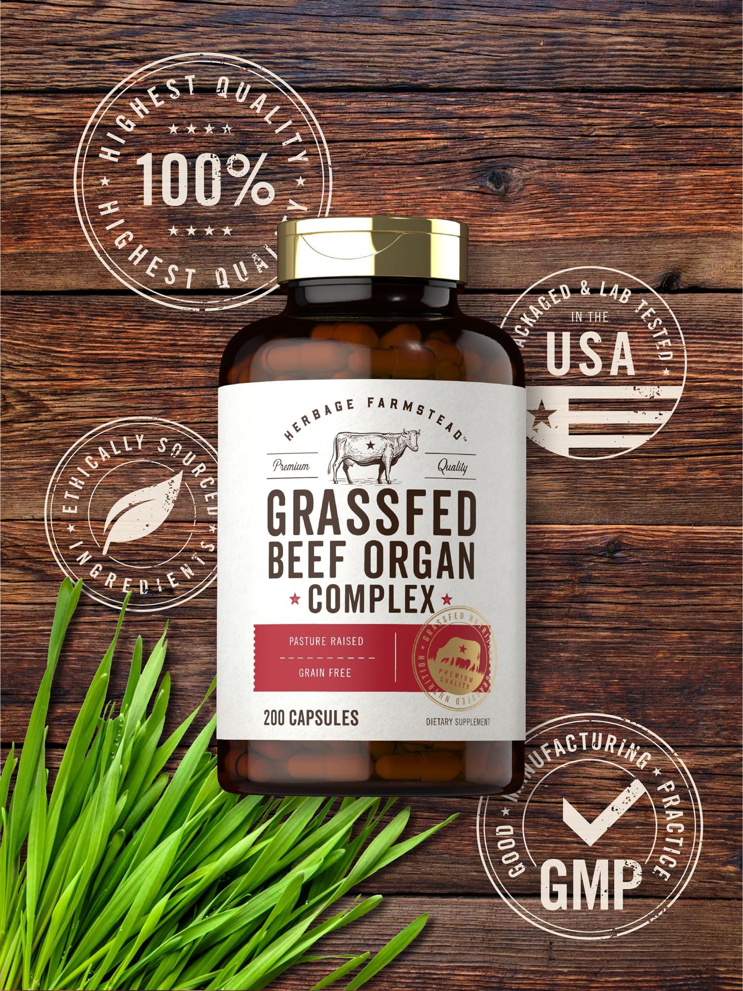 Carlyle Grass-Fed Beef Organ Complex desiccated pancreas highlight for balanced organ mix