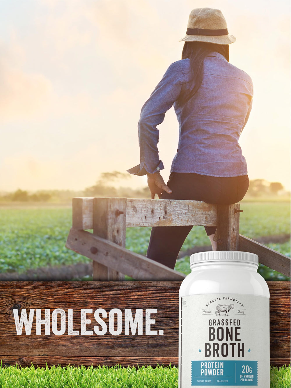 Carlyle Bone Broth Powder non-GMO seal indicating quality and transparency