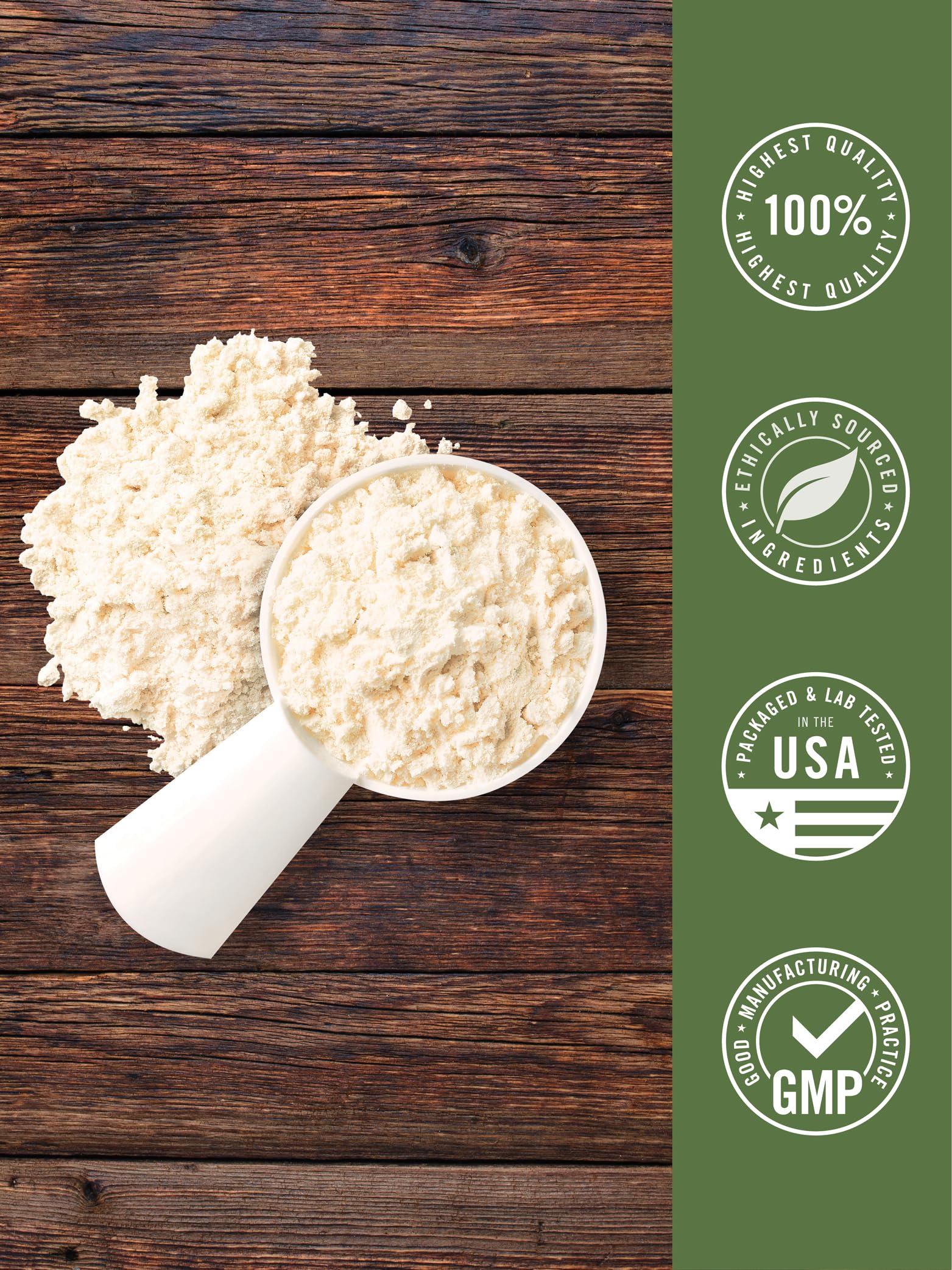Carlyle Grass Fed Whey Protein in a glass smoothie showcasing versatile add-ins.