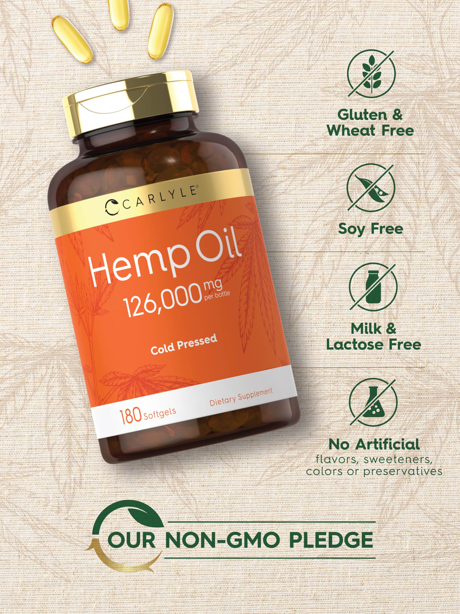 Packaging box of Carlyle hemp oil capsules
