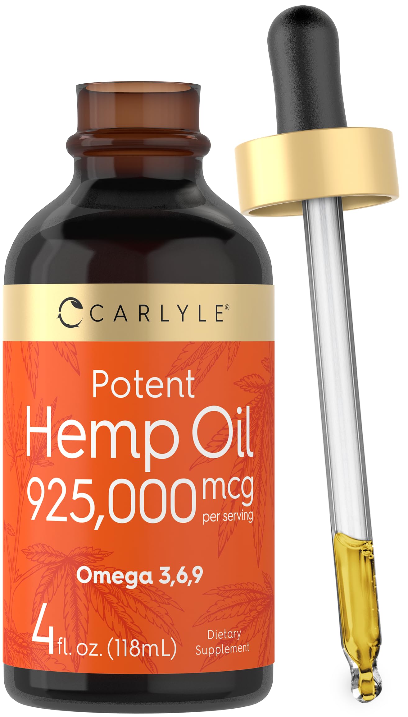 Carlyle Hemp Seed Oil bottle highlighting omega-rich formula for daily wellness
