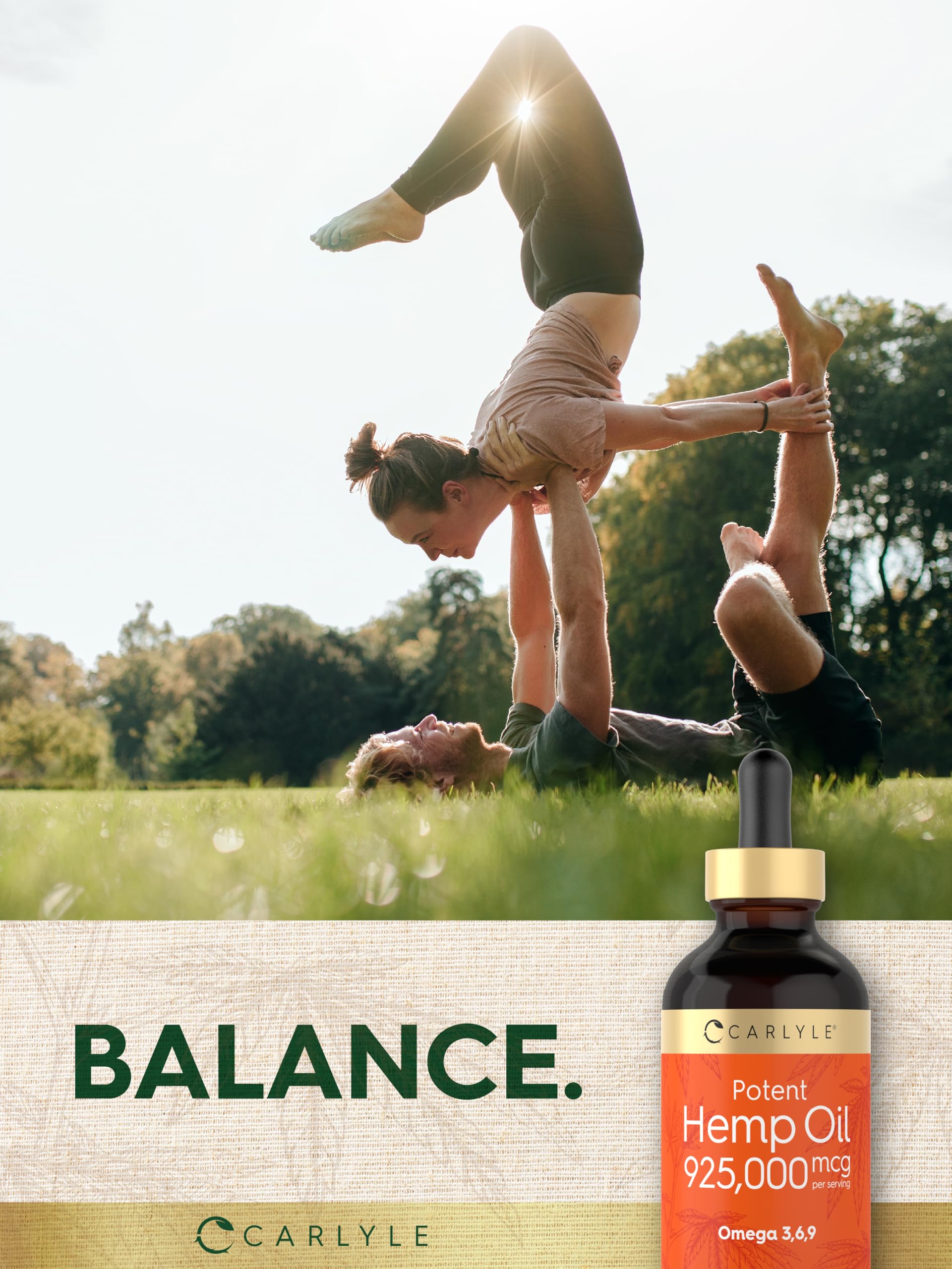 Carlyle Hemp Seed Oil natural ingredients indicate gluten-free and vegetarian formulation